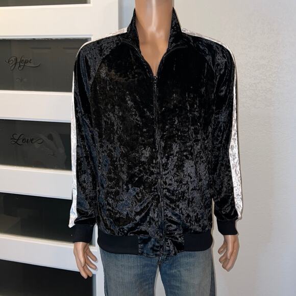 G-Style USA Mens Accented Velour Zipper Track Jacket - NWT - Size L - Picture 1 of 9
